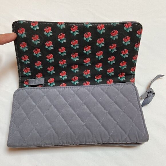 Vera Bradley RFID Wallet Crossbody Carbon Gray - Picture 3 of 8